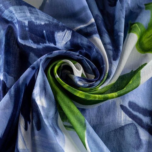 Батист К36-102 молочный принтованный