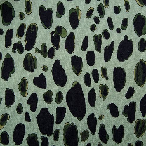 Футер 2-х нитка 062-12504 дымчато-зеленый принтованный