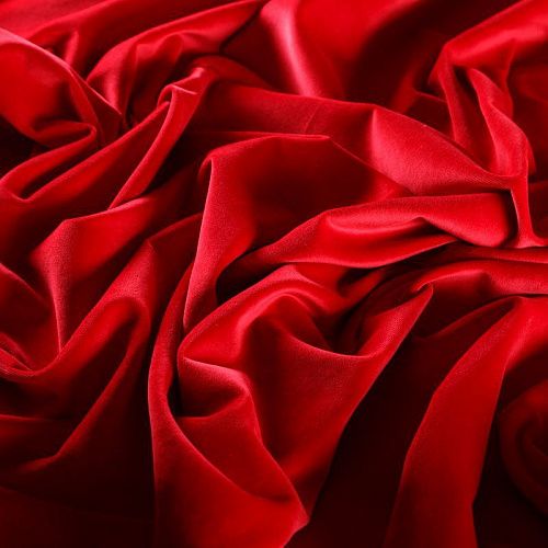 Бархат 002-05921 красный однотонный