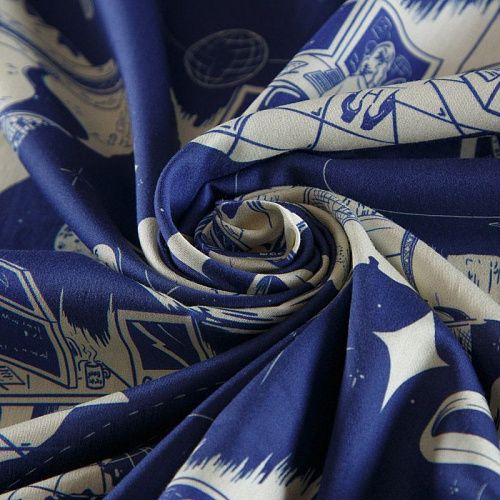 Хлопок 063-16358 сапфировый принтованный