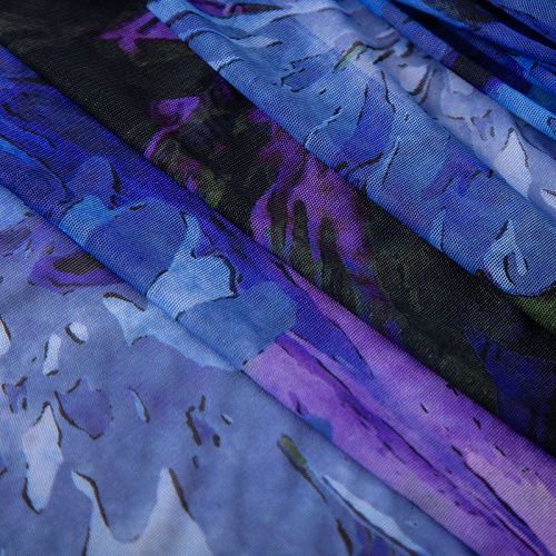 Сетка трикотажная 050-19930 синий принтованный