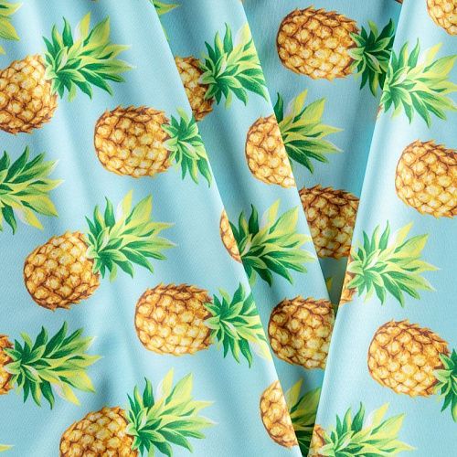 Лайкра К33-111 голубой принтованный