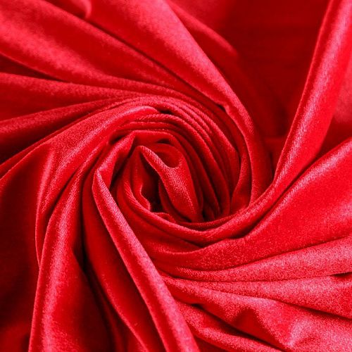 Бархат стрейч К25-555 винно-красный однотонный