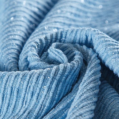 Твид шанель 052-15609 голубой однотонный