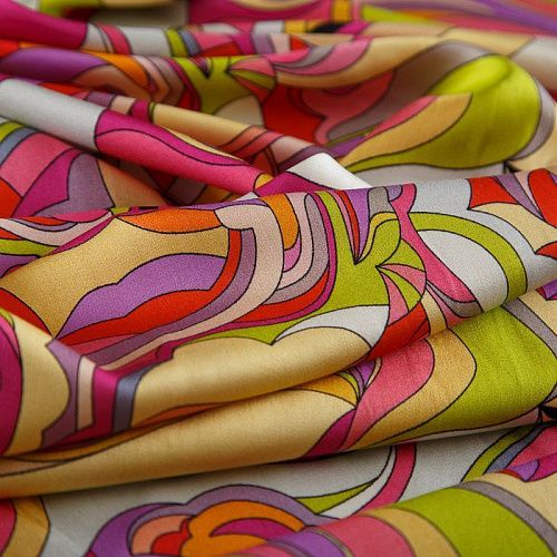 Шелк-штапель 069-18311 фуксия мультиколор