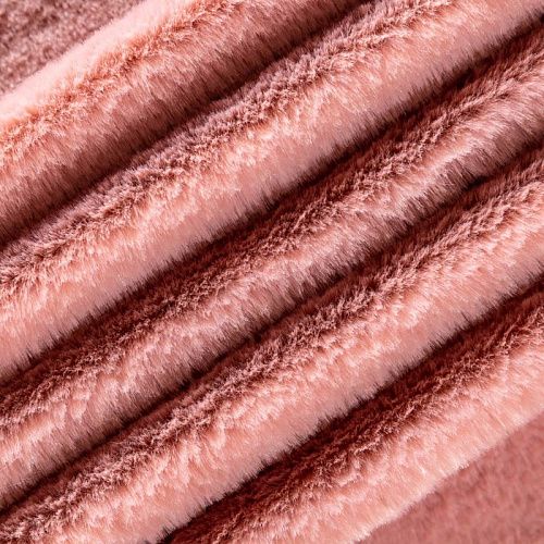 Мех искусственный К25-520 Col.5  розовый антик однотонный