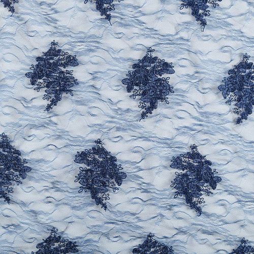 Гипюр К19-348 темно-синий