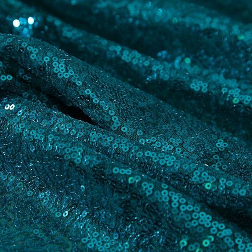 Пайетки на сетке 055-19006 темно-бирюзовый