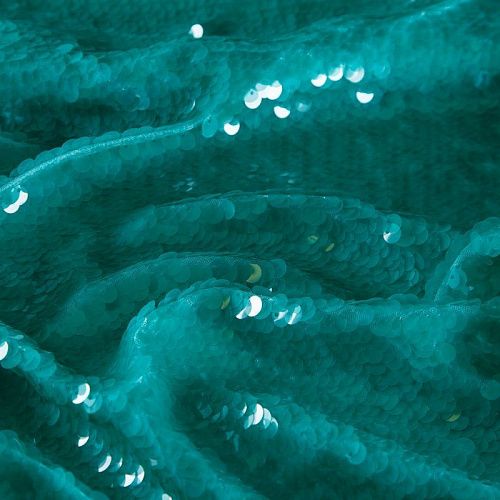 Пайетки на сетке 055-16773 морской зеленый