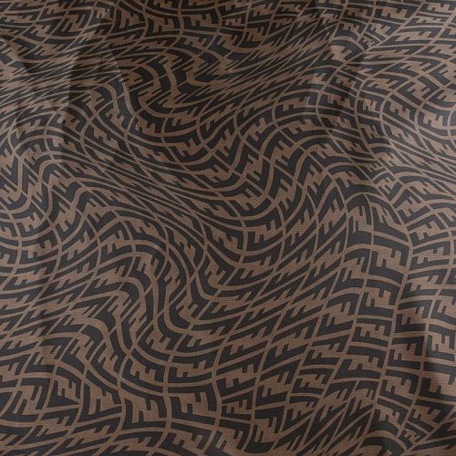 Ткань плащевая 042-11771 коричневый принтованный