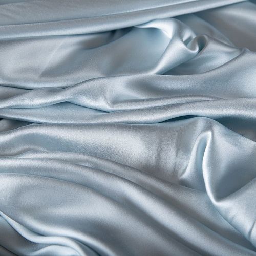 Шелк стрейч 065-14697 разбеленный голубой