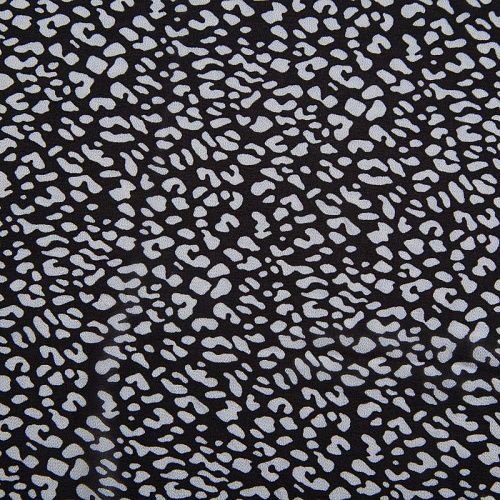 Креп-шифон 027-17942 черный принтованный