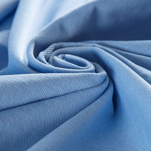 Микровельвет стрейч 008-16190 голубой однотонный