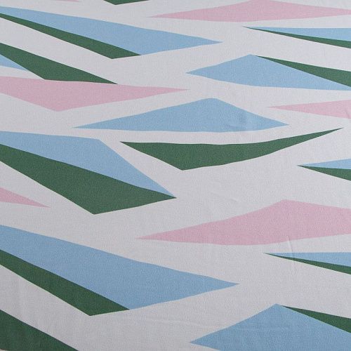 Креп вискозный 026-16551 белый/мультиколор