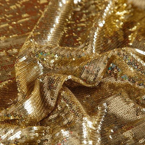 Пайетки на шифоне 055-16843 золото