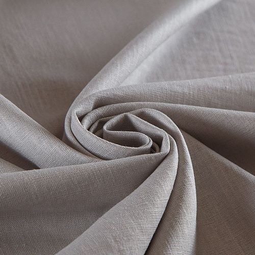 Лен-вискоза 035-17483 светло-серый однотонный